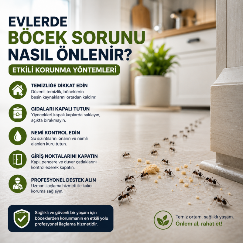 Evlerde Böcek Sorunu Nasıl Önlenir? Etkili Korunma Yöntemleri